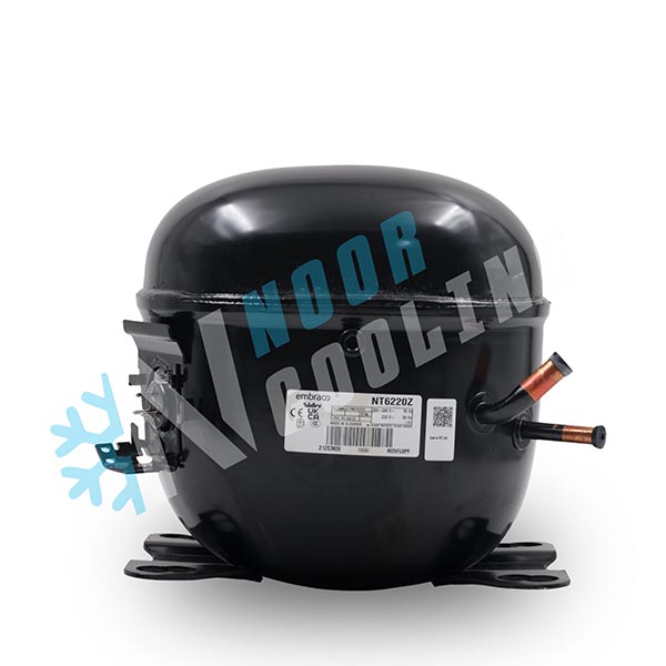 کمپرسور امبراکو EMBRACO مدل NT6220Z ظرفیت ۱ اسب بخار گاز R134a