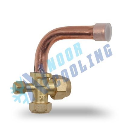 شیر سرویس کولرگازی سایز 3/4 خم
